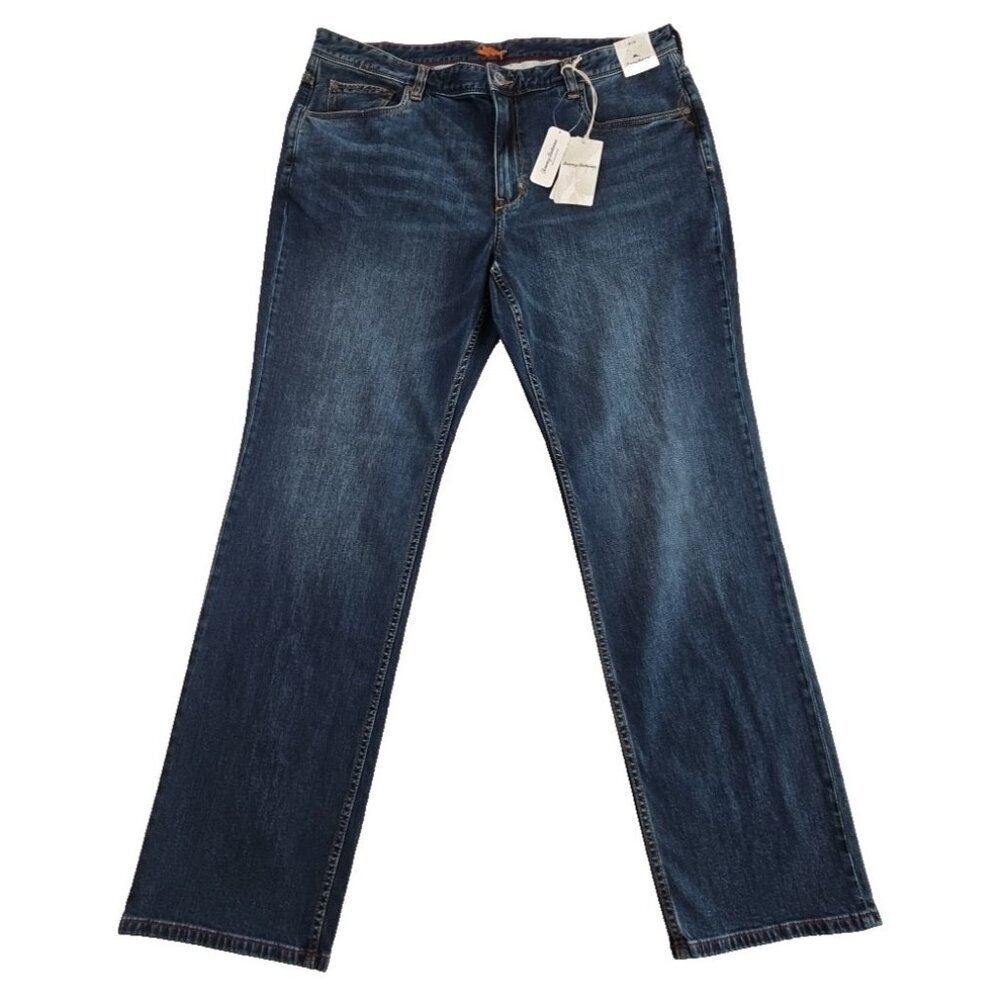NWT Tommy Bahama Sand Drifter Jeans Men's 42x34 Dark Wash New Stretch Straight
